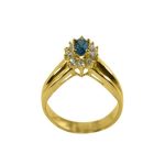 ⁦14K-18K Yellow Gold & Diamond- Aquamarine⁩ - الصورة ⁦2⁩