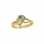 14K-18K Yellow Gold & Diamond- Aquamarine - immagine 3