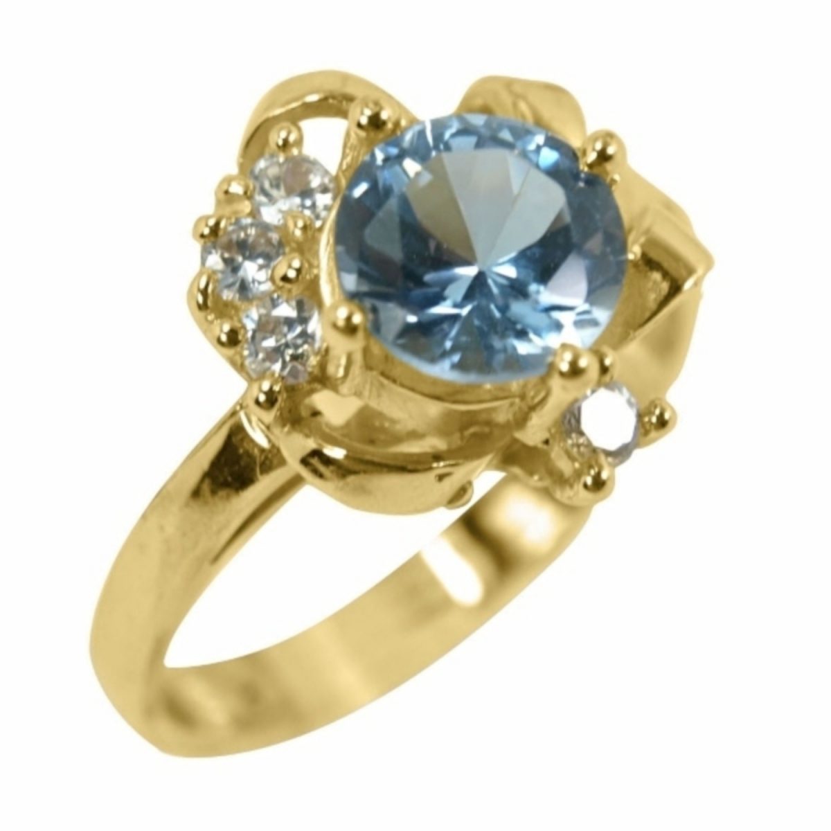 14K-18K Yellow Gold & Diamond- Aquamarine - immagine 1