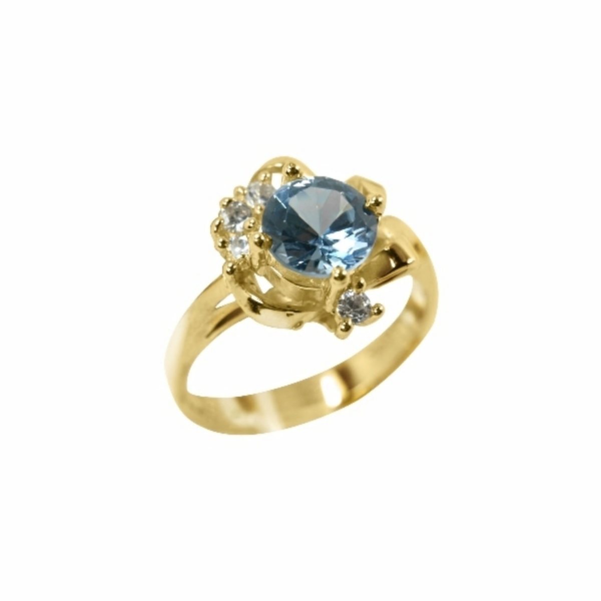 14K-18K Yellow Gold & Diamond- Aquamarine - immagine 3