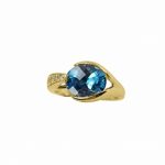 14K-18K Yellow Gold & Diamond- Aquamarine - Imagen 2