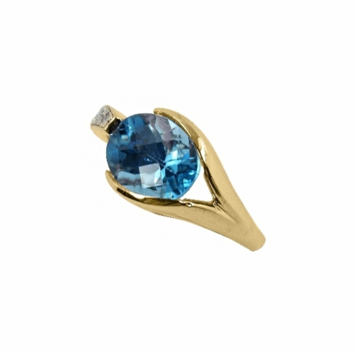 14K-18K Yellow Gold & Diamond- Aquamarine - Imagen 3