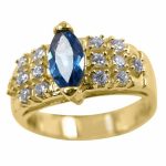 14K-18K Yellow Gold & Diamond- Aquamarine - Imagen 2