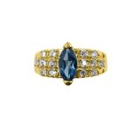 14K-18K Yellow Gold & Diamond- Aquamarine - Imagen 3