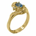 14K-18K Yellow Gold & Diamond- Aquamarine - Imagen 4