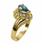 14K-18K Yellow Gold & Diamond- Aquamarine - Imagen 3