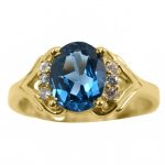 1026 14K-18K Yellow Gold & Diamond- Aquamarine – Bild 3
