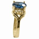 1026 14K-18K Yellow Gold & Diamond- Aquamarine – Bild 4
