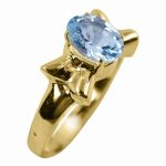 14K-18K Yellow Gold & Aquamarine – Bild 3