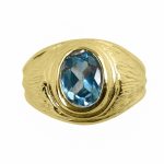 14K-18K Yellow Gold & Aquamarine - Görsel 3