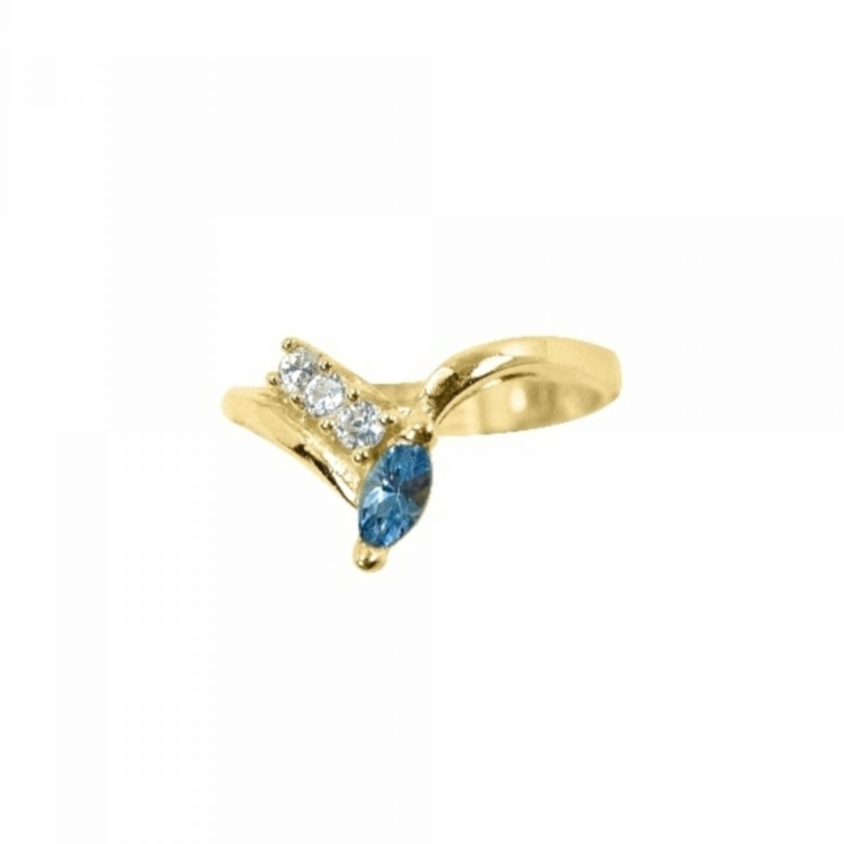 14K-18K Yellow Gold & Diamond- Aquamarine - Imagen 3