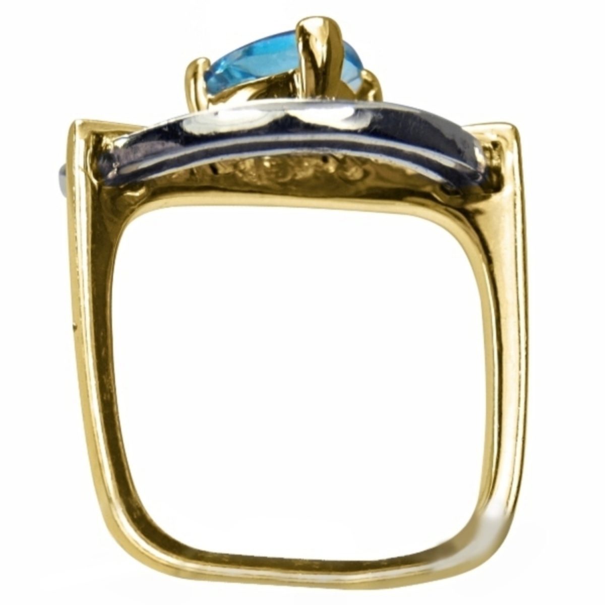 14K-18K Yellow Gold & Diamond- Aquamarine - Imagen 2