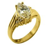 14K-18K Yellow Gold & Diamond-Citrine – Bild 2