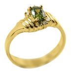 14K-18K Yellow Gold & Diamond-Citrine – Bild 2