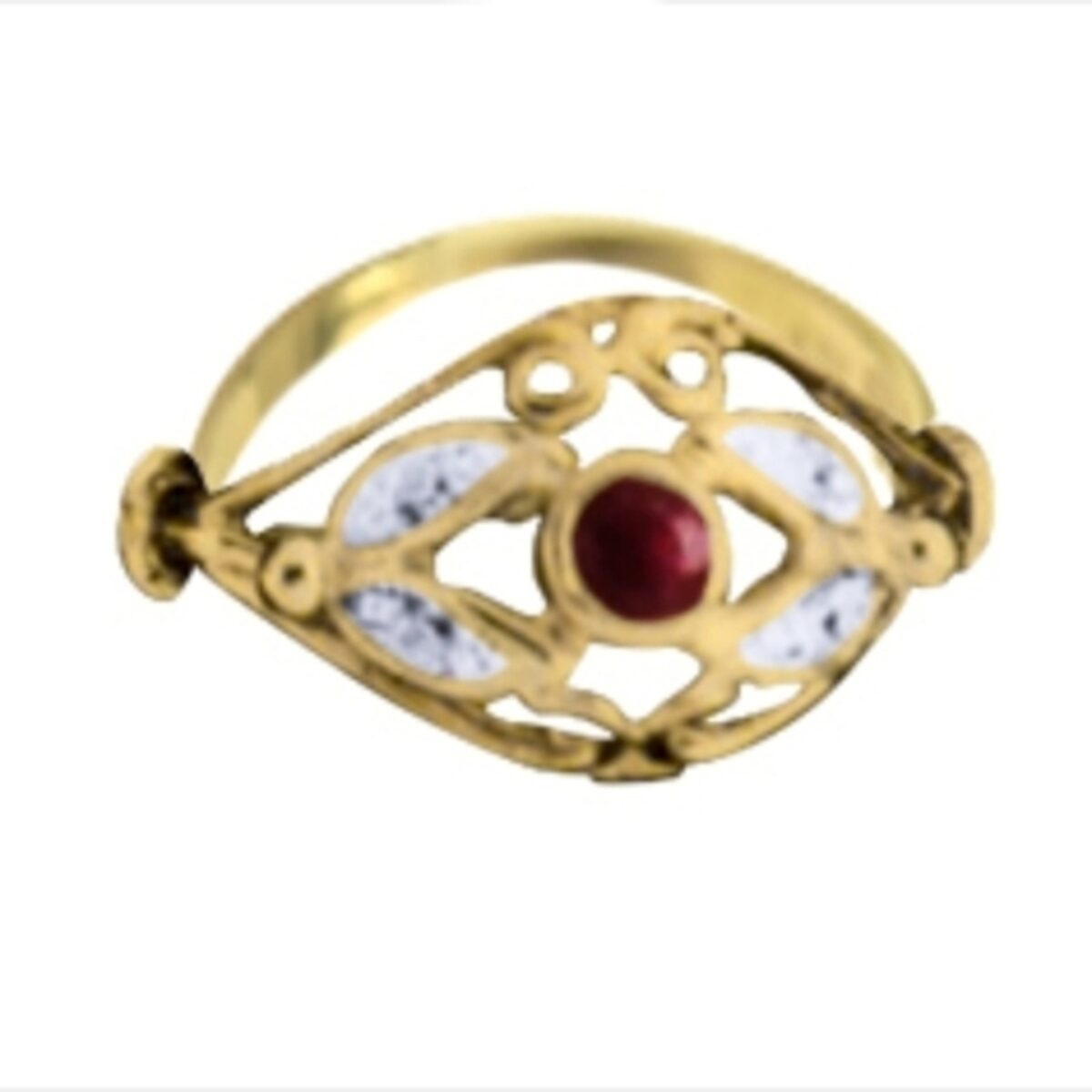 14K-18K Yellow Gold & Diamond-Garnet - Image 1
