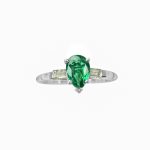 14K-18K White Gold Emerald & Diamond - Image 2