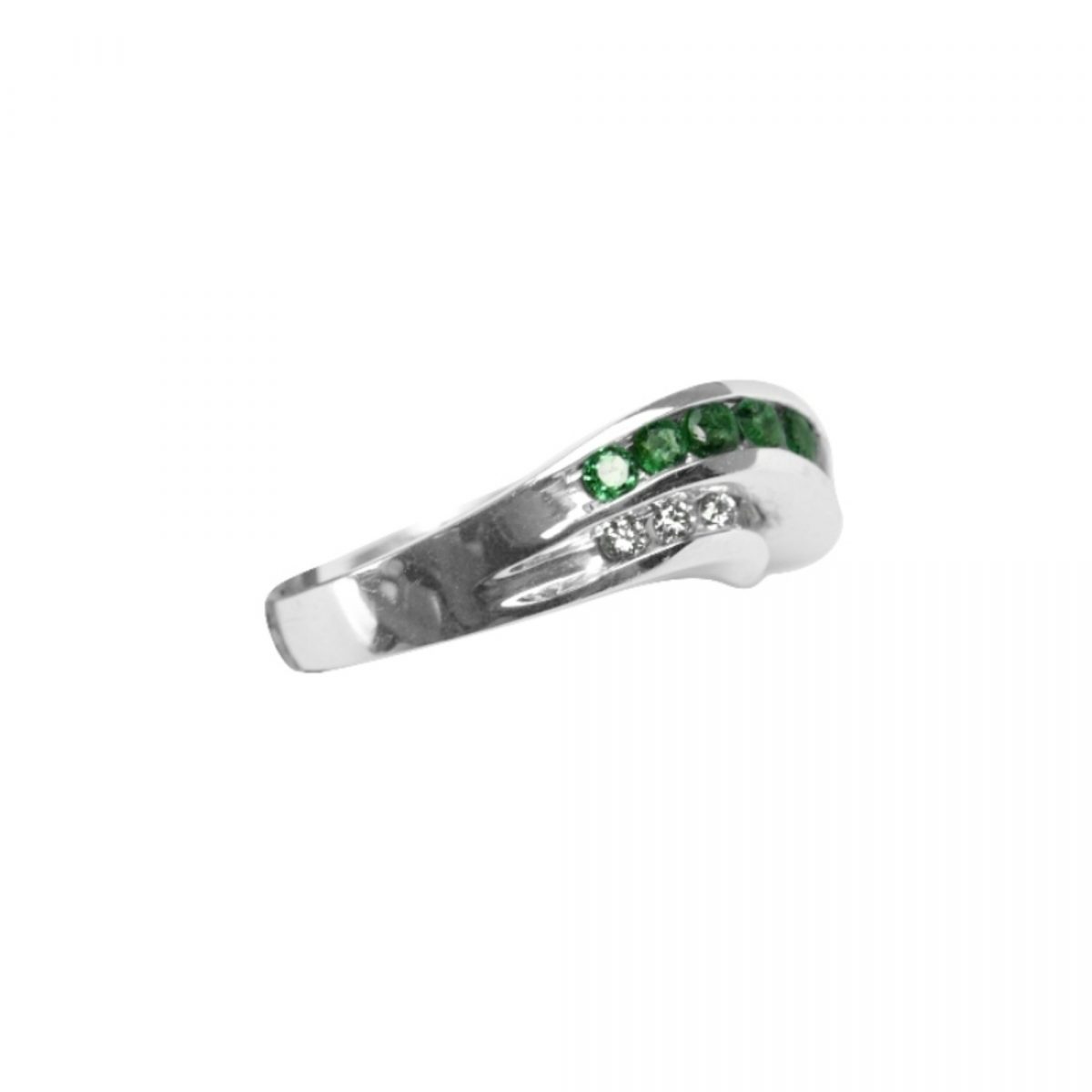 14K-18K White Gold Emerald & Diamond – Image 1