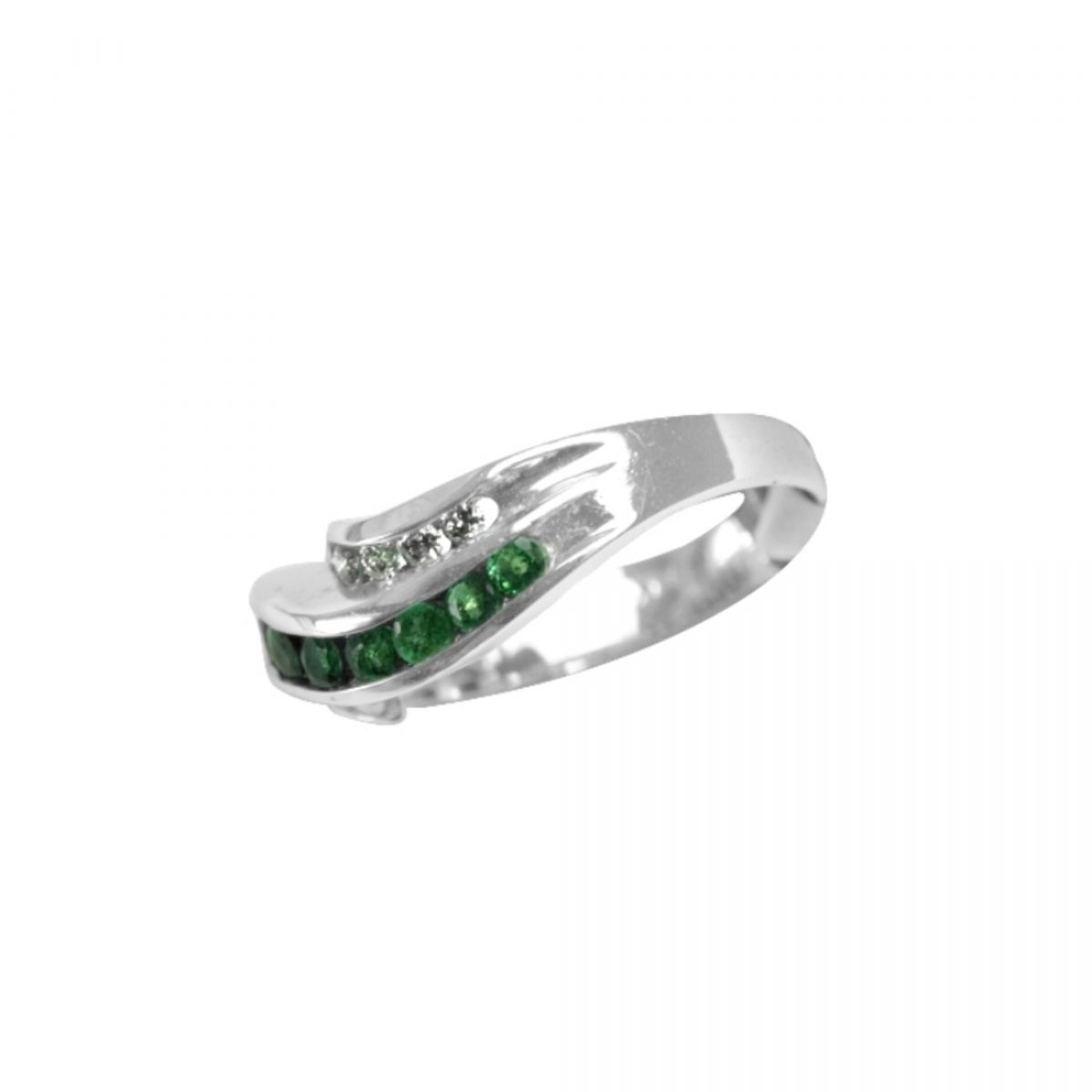 14K-18K White Gold Emerald & Diamond – Image 4
