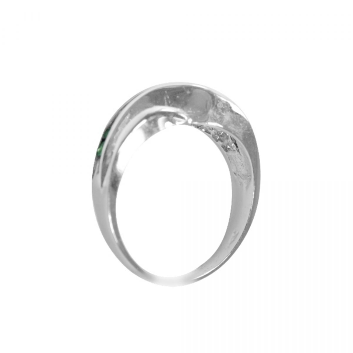 14K-18K White Gold Emerald & Diamond – Image 2