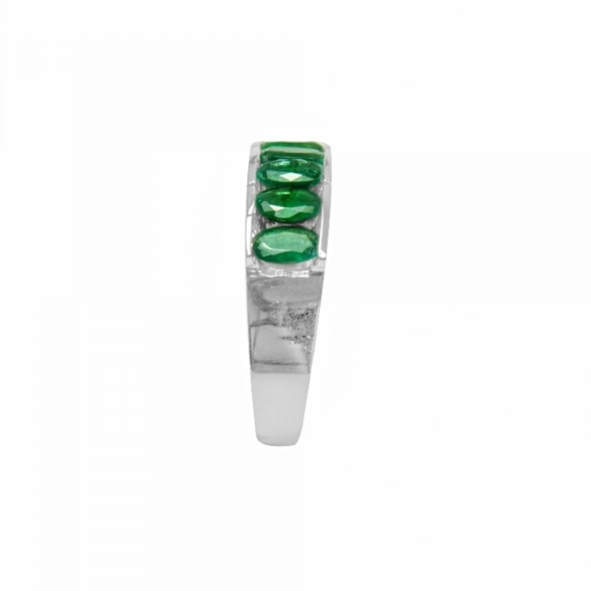 14K-18K White Gold Emerald & Diamond – Image 2