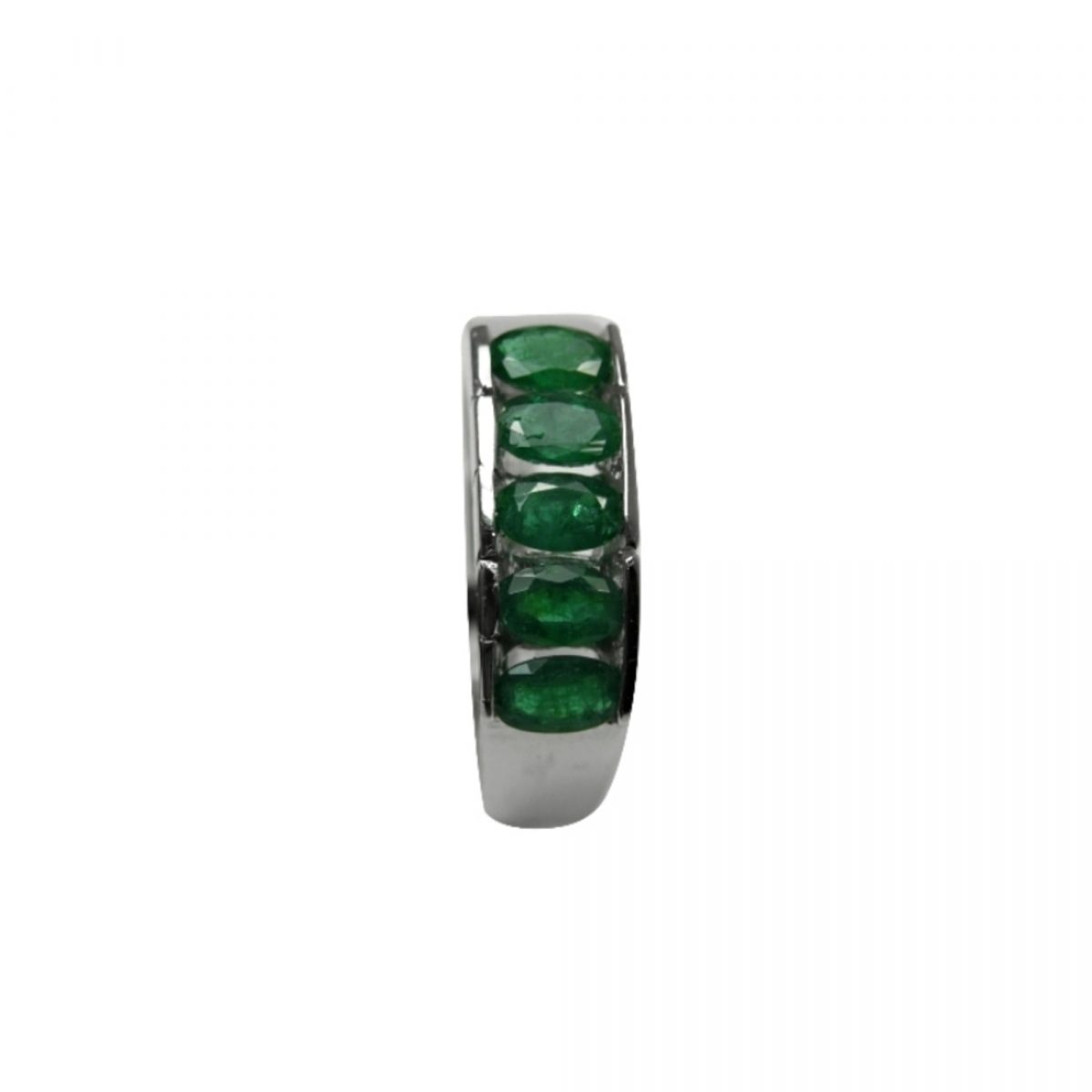 14K-18K White Gold Emerald & Diamond – Image 3