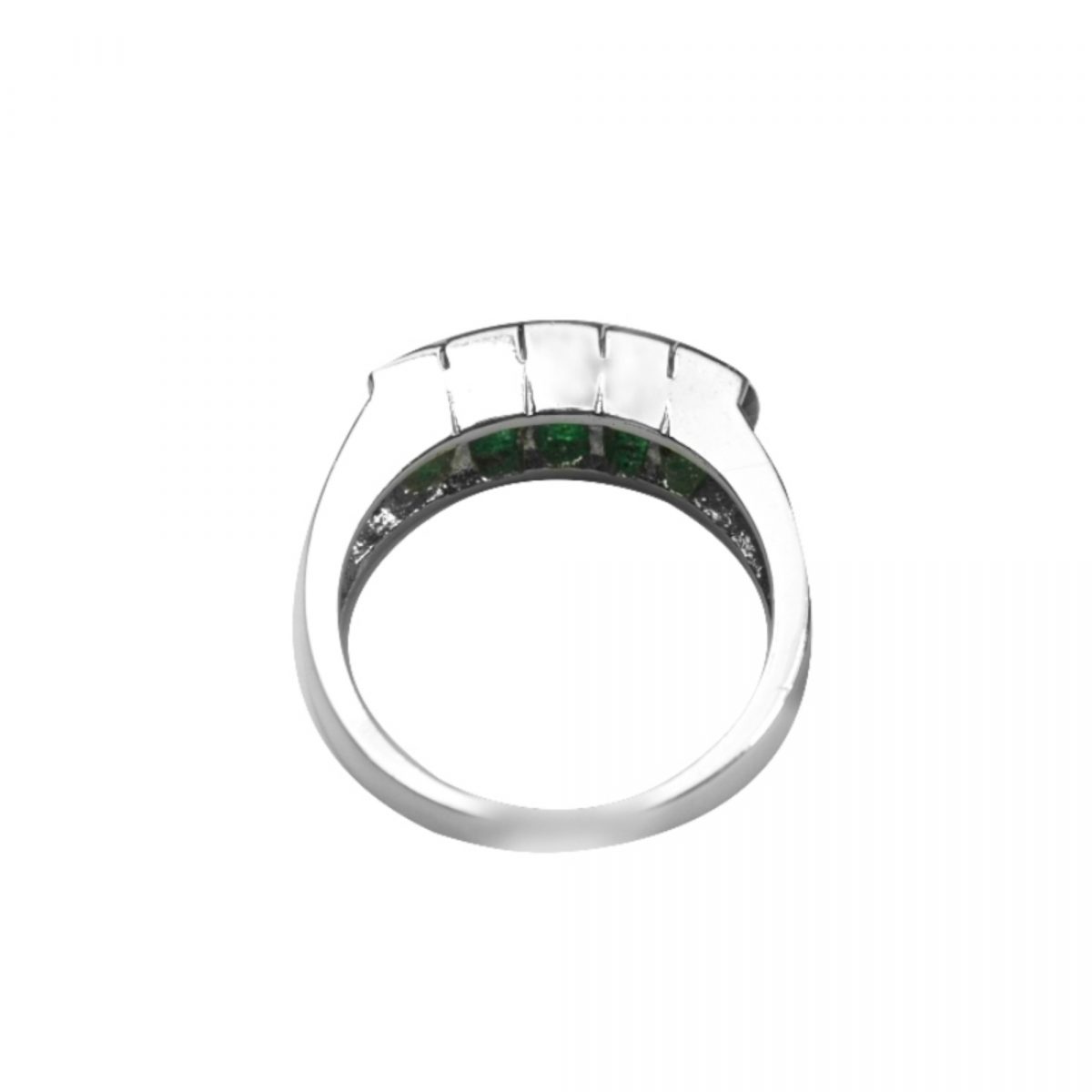 14K-18K White Gold Emerald & Diamond – Image 4