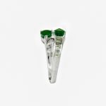 14K-18K White Gold Emerald & Diamond – Image 3