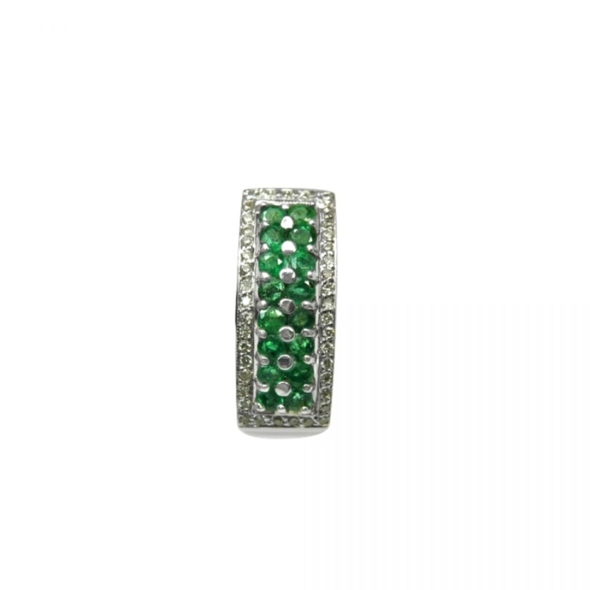 14K-18K White Gold Emerald & Diamond – Image 3