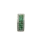 14K-18K White Gold Emerald & Diamond – Image 3