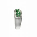 14K-18K White Gold Emerald & Diamond – Image 4