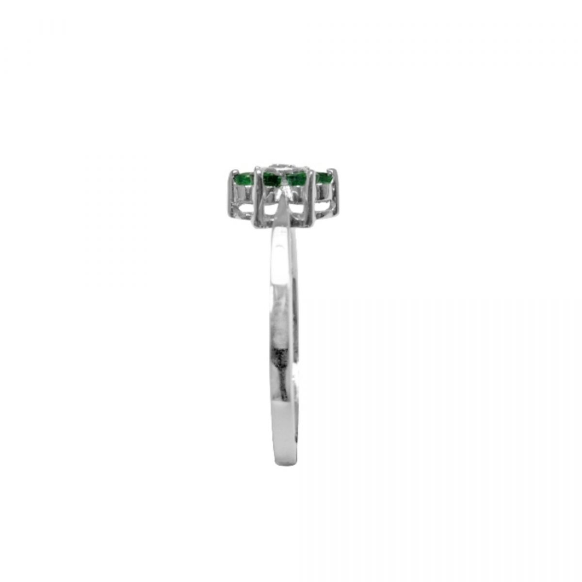14K-18K White Gold Emerald & Diamond - Image 2