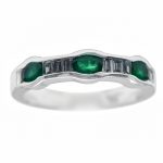 14K-18K White Gold Emerald & Diamond – Image 2