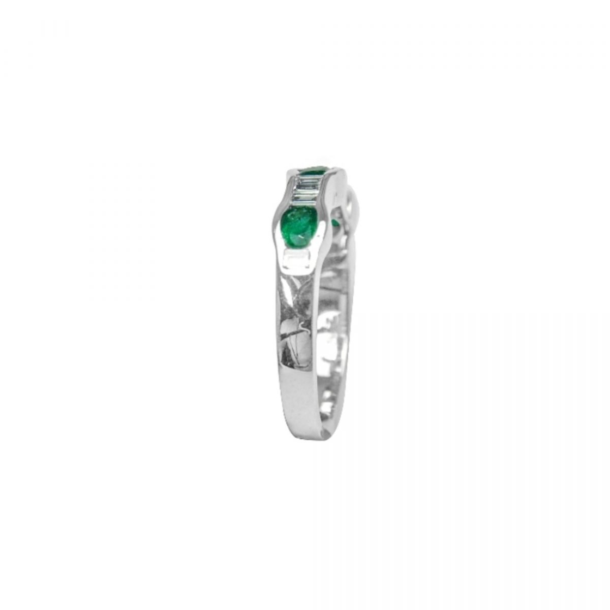 14K-18K White Gold Emerald & Diamond – Image 5