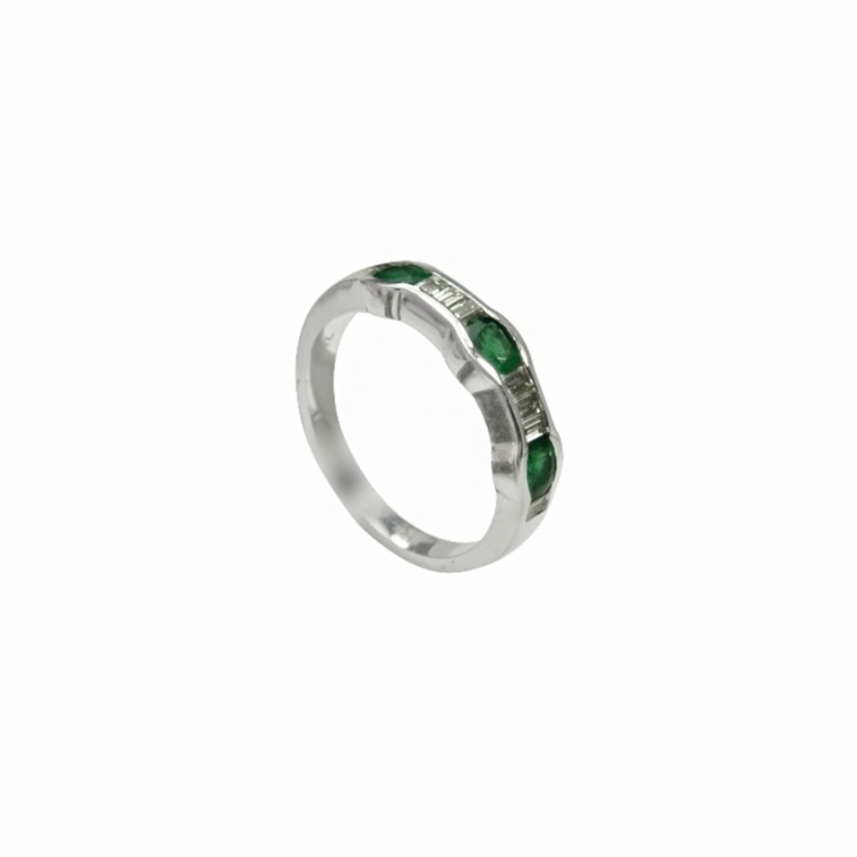 14K-18K White Gold Emerald & Diamond – Image 3