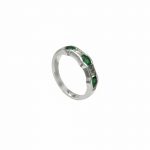 14K-18K White Gold Emerald & Diamond – Image 3