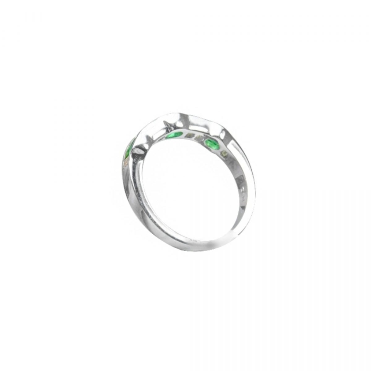 14K-18K White Gold Emerald & Diamond – Image 4