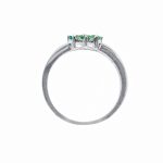 14K-18K White Gold Emerald & Diamond – Image 3