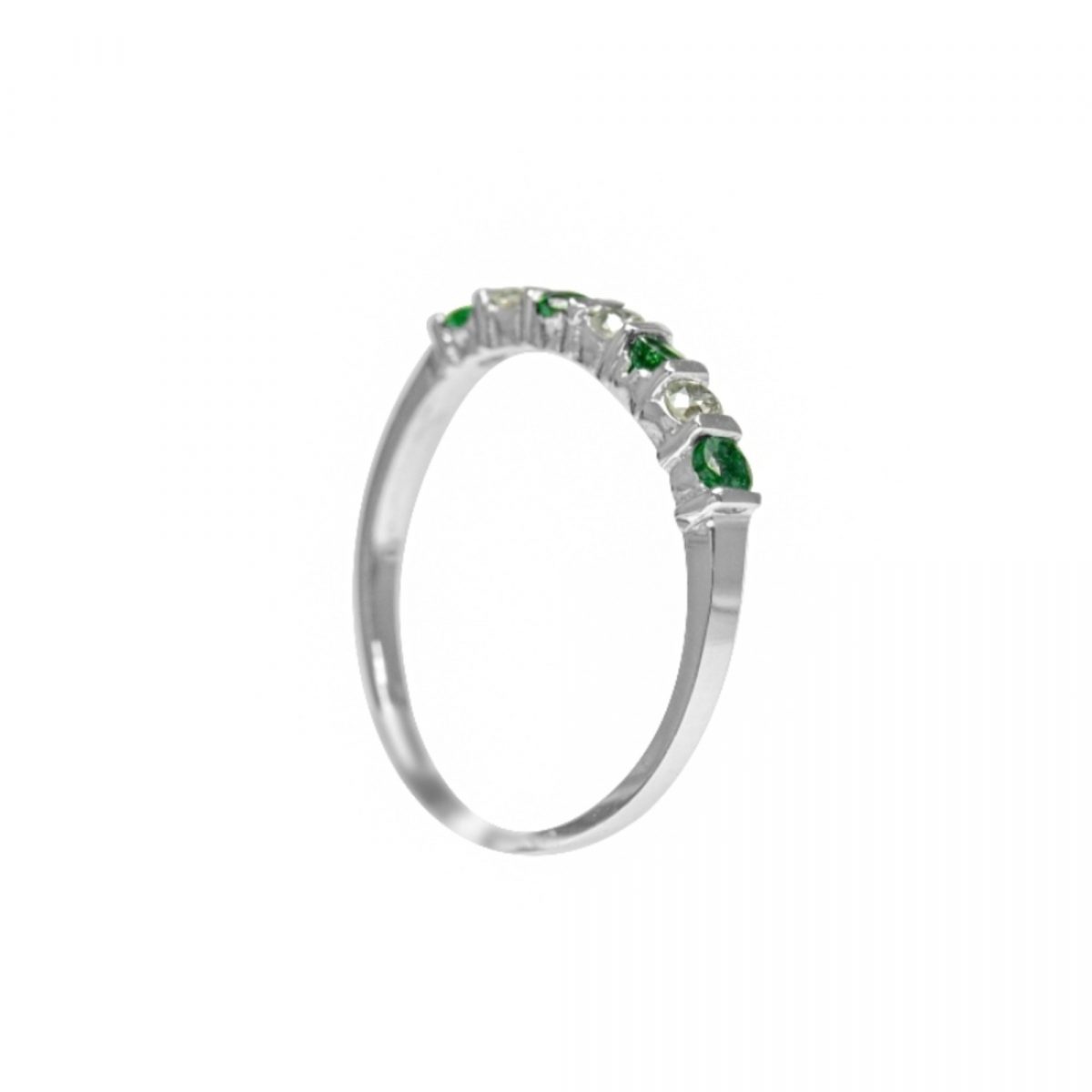 14K-18K White Gold Emerald & Diamond – Image 1