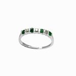 14K-18K White Gold Emerald & Diamond – Image 3