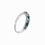 14K-18K White Gold Emerald & Diamond