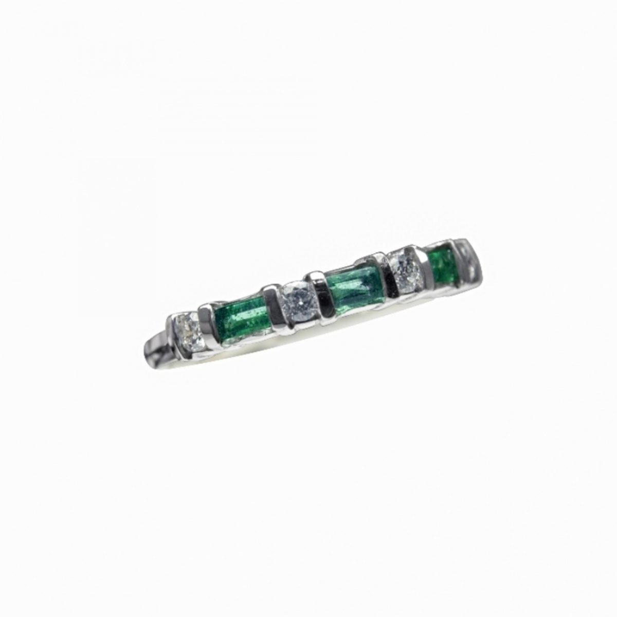 14K-18K White Gold Emerald & Diamond – Image 4