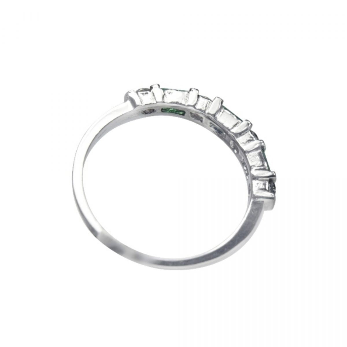 14K-18K White Gold Emerald & Diamond – Image 2