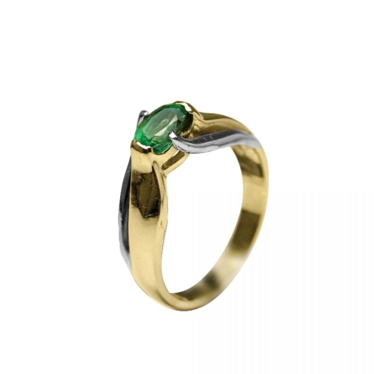 ⁦14K-18K Yellow Gold Emerald & Diamond⁩ - الصورة ⁦1⁩