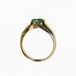 ⁦14K-18K Yellow Gold Emerald & Diamond⁩ - الصورة ⁦2⁩