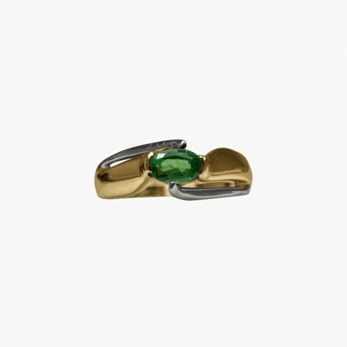 ⁦14K-18K Yellow Gold Emerald & Diamond⁩ - الصورة ⁦4⁩