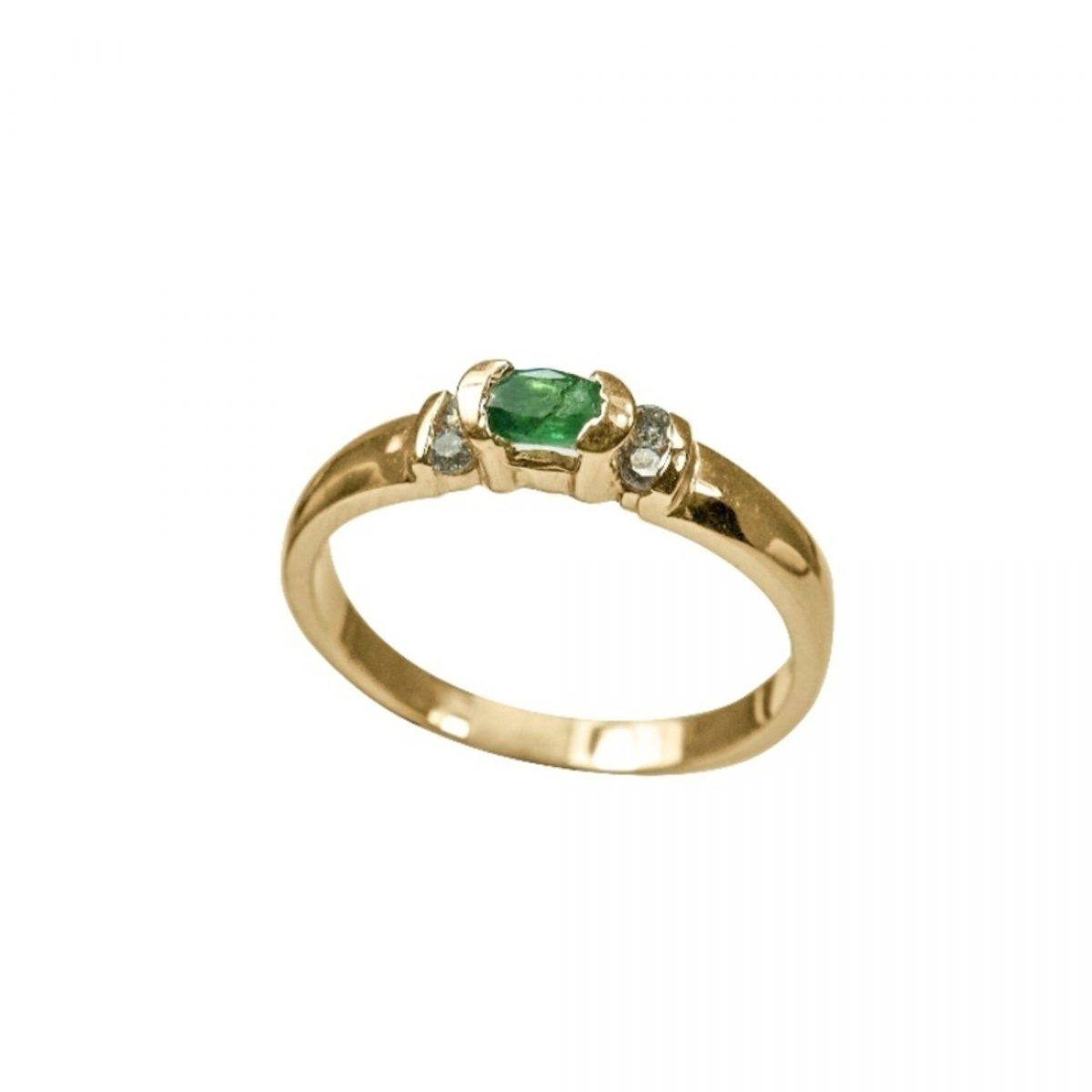 14K-18K Yellow Gold Emerald & Diamond – Image 2