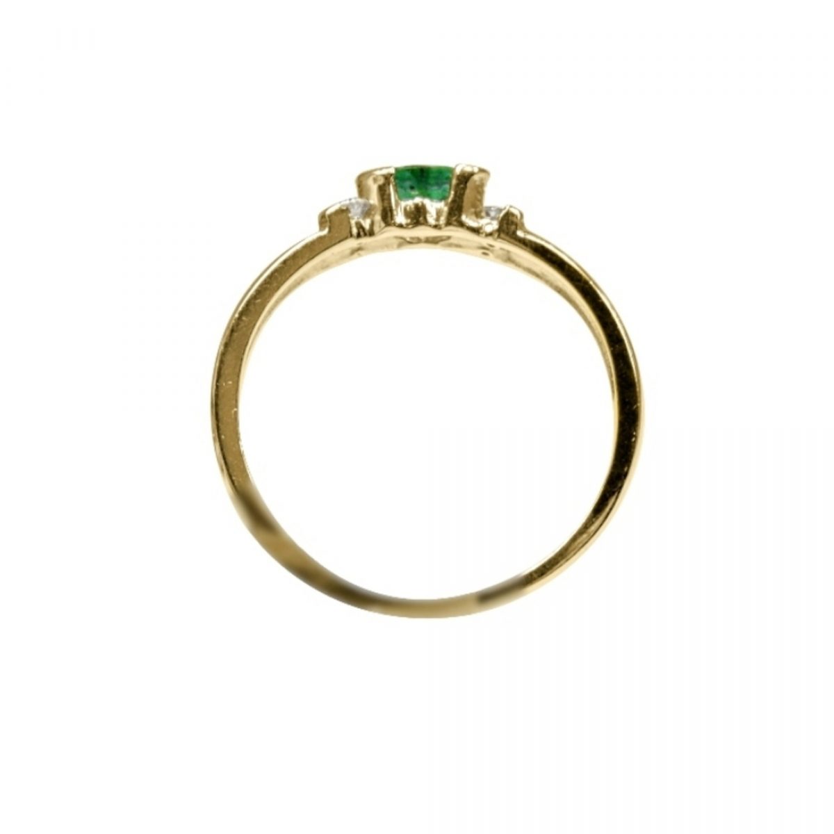 14K-18K Yellow Gold Emerald & Diamond – Image 3