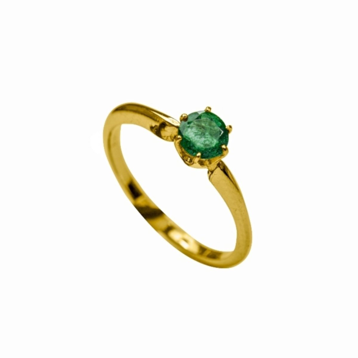 ⁦14K-18K Yellow Gold Emerald & Diamond⁩ - الصورة ⁦1⁩