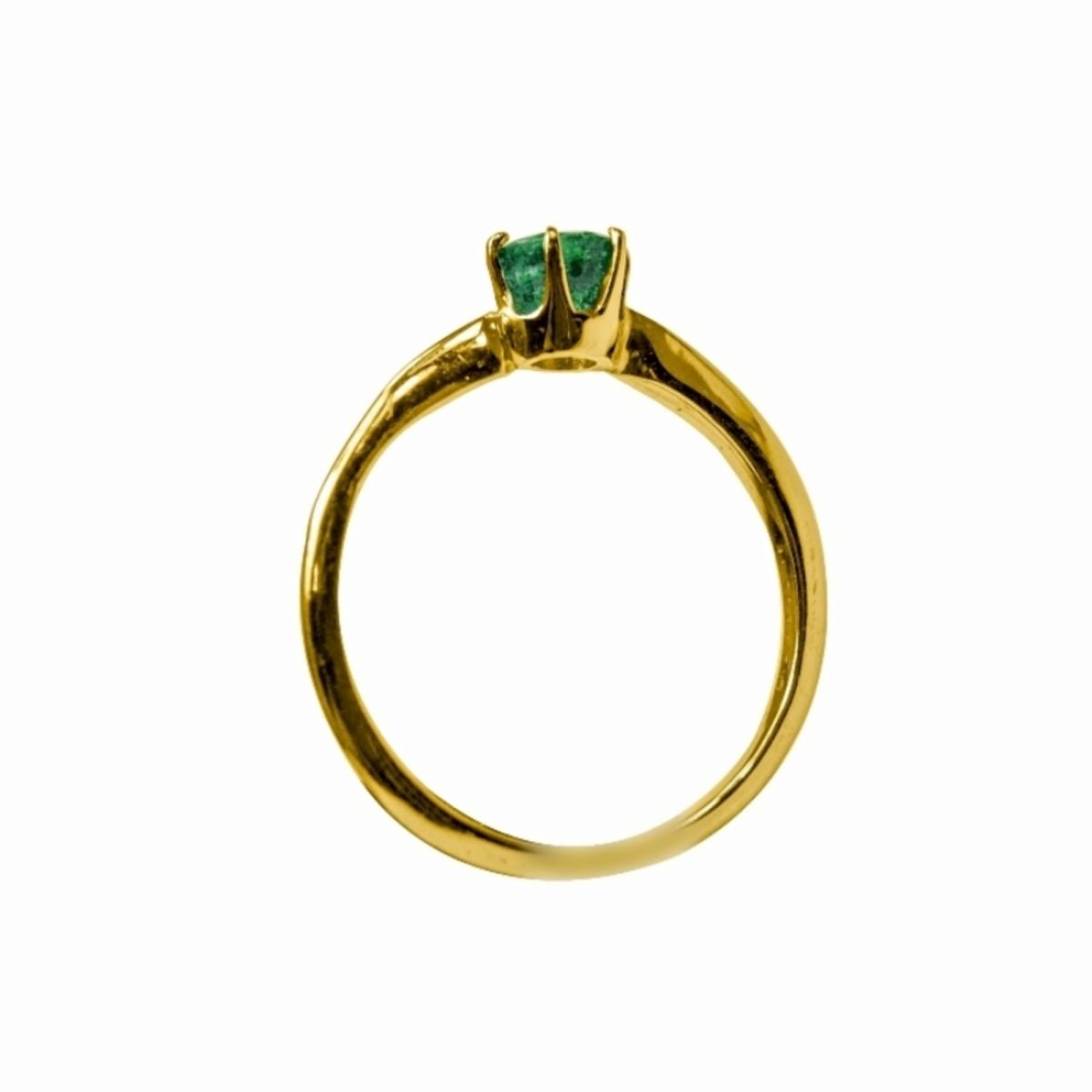 ⁦14K-18K Yellow Gold Emerald & Diamond⁩ - الصورة ⁦2⁩