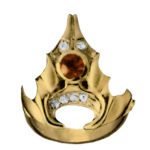 14K-18K Yellow Gold Garnet & Diamond - Imagen 2